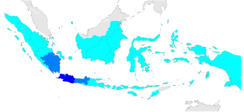 Map of the area where Sundanese is spoken