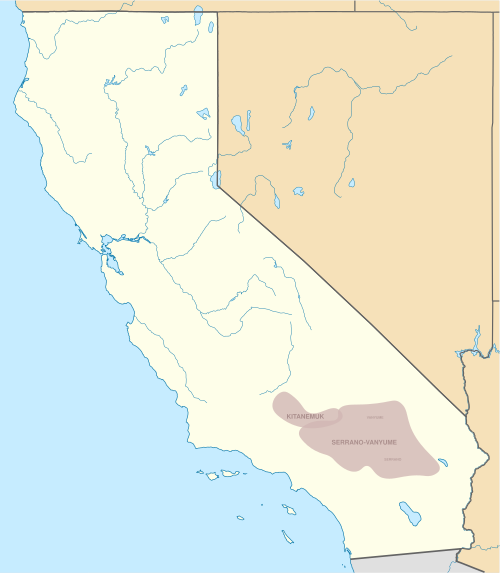 Map of the area where Serrano is spoken