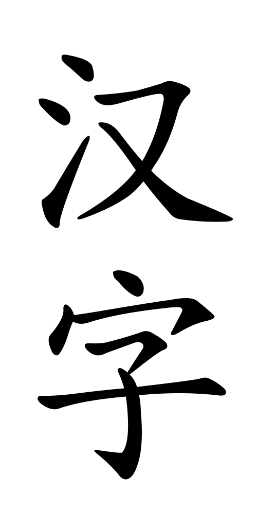 Sample of the simplified Chinese characters