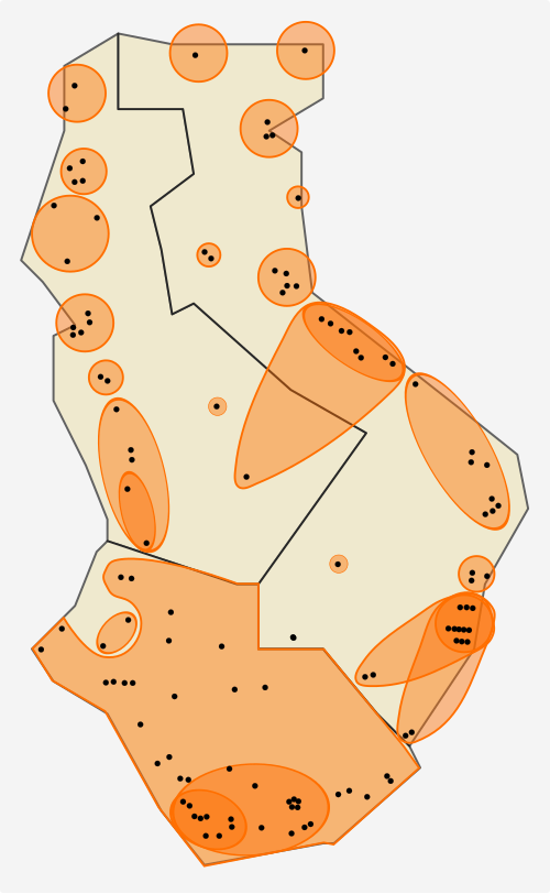 Map of the area where Tokunoshima is spoken