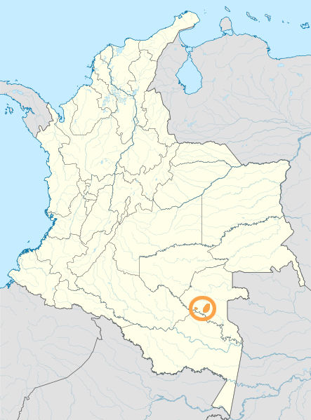 Map of the area where Cabiyari is spoken