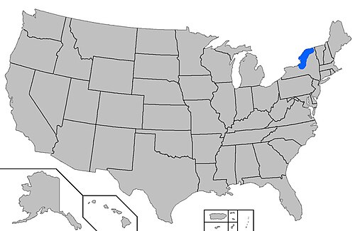 Map of the area where Mohawk is spoken