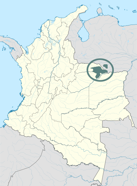 Map of the area where Cuiba is spoken
