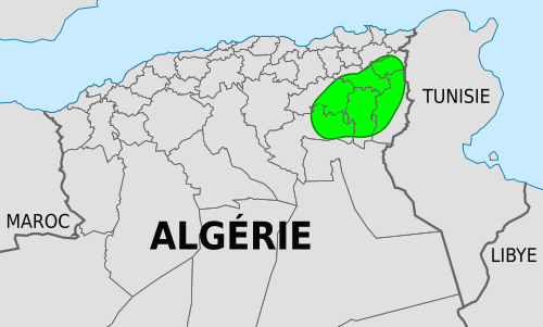 Map of the area where Shawiya is spoken