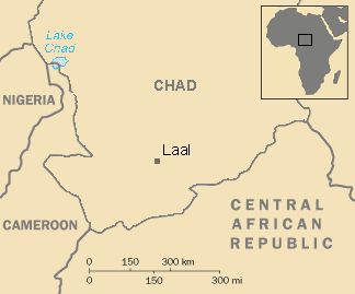 Map of the area where Laal is spoken