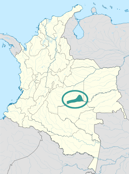 Map of the area where Guayabero is spoken