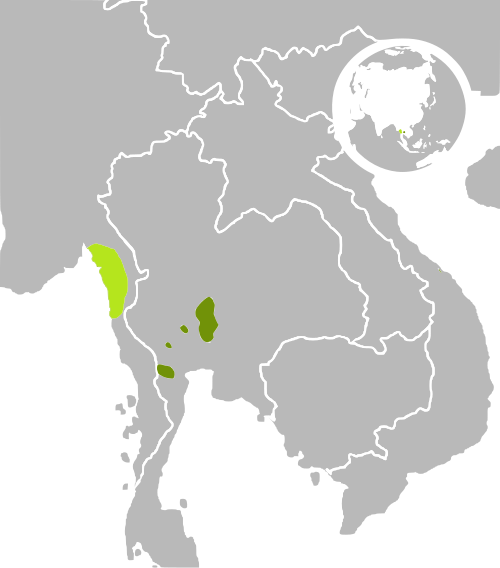 Map of the area where Mon is spoken