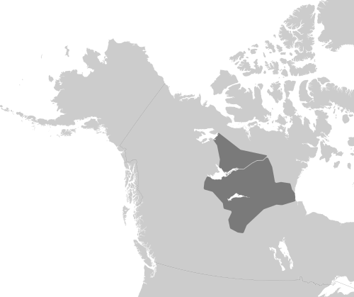 Map of the area where Chipewyan is spoken