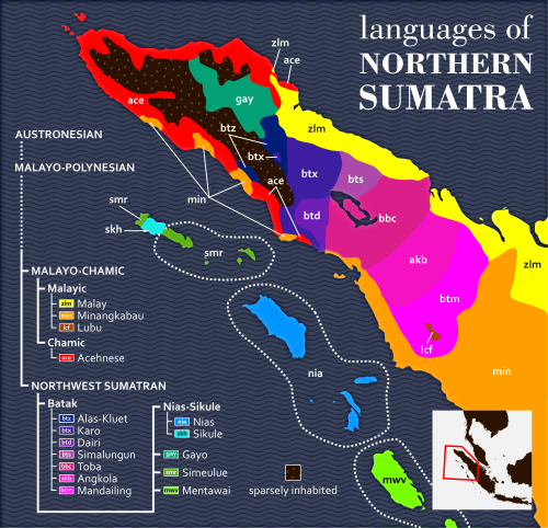 Map of the area where Nias is spoken