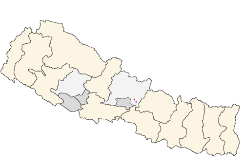 Map of the area where Kusunda is spoken