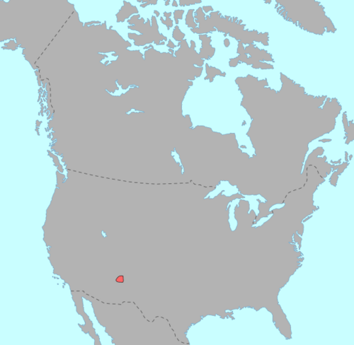 Map of the area where Zuni is spoken