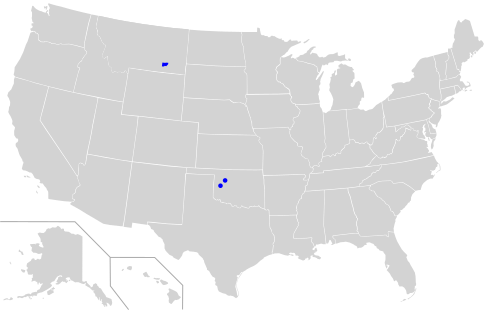 Map of the area where Cheyenne is spoken