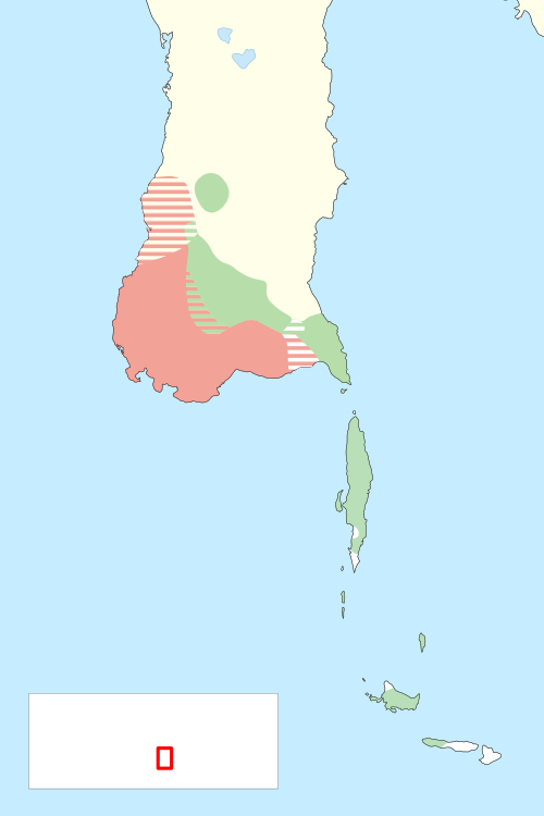 Map of the area where Makassar is spoken