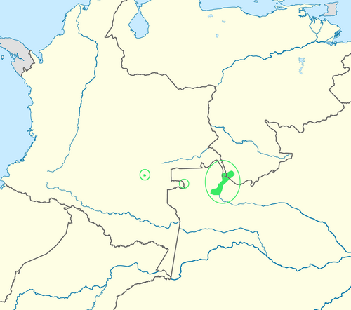 Map of the area where Nheengatu is spoken
