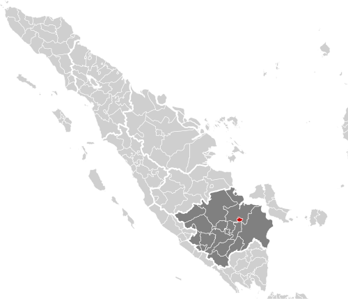 Map of the area where Palembang is spoken