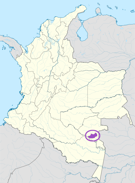Map of the area where Barasana-Eduria is spoken