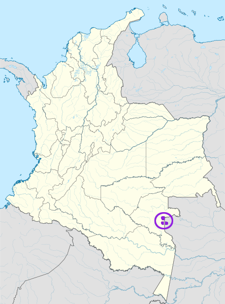Map of the area where Tuyuca is spoken
