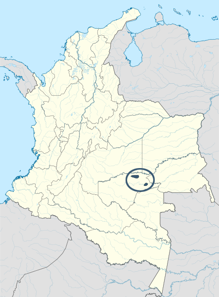 Map of the area where Nukak is spoken