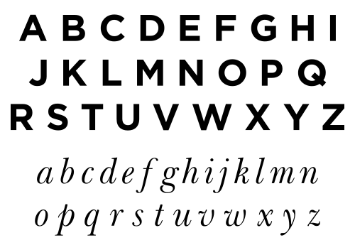 Sample of the Latin script