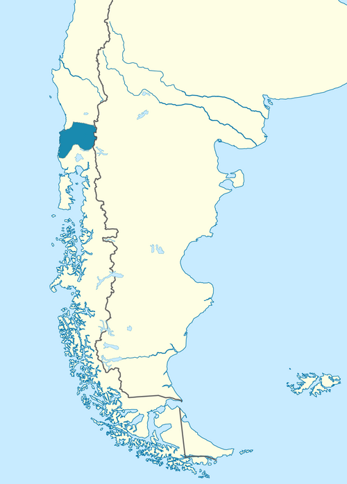 Map of the area where Huilliche is spoken